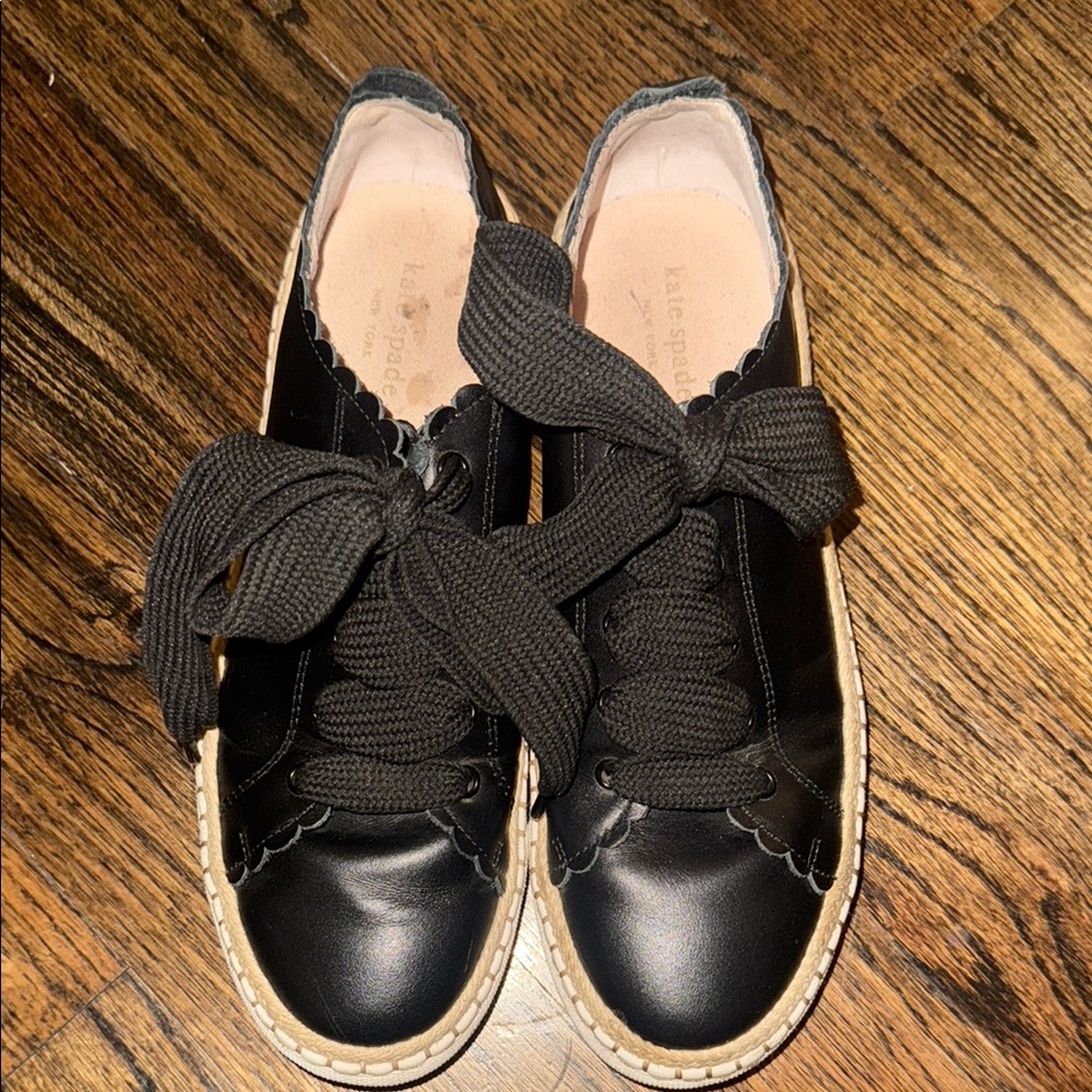 Kate Spade Black Sneakers with Bow Detail